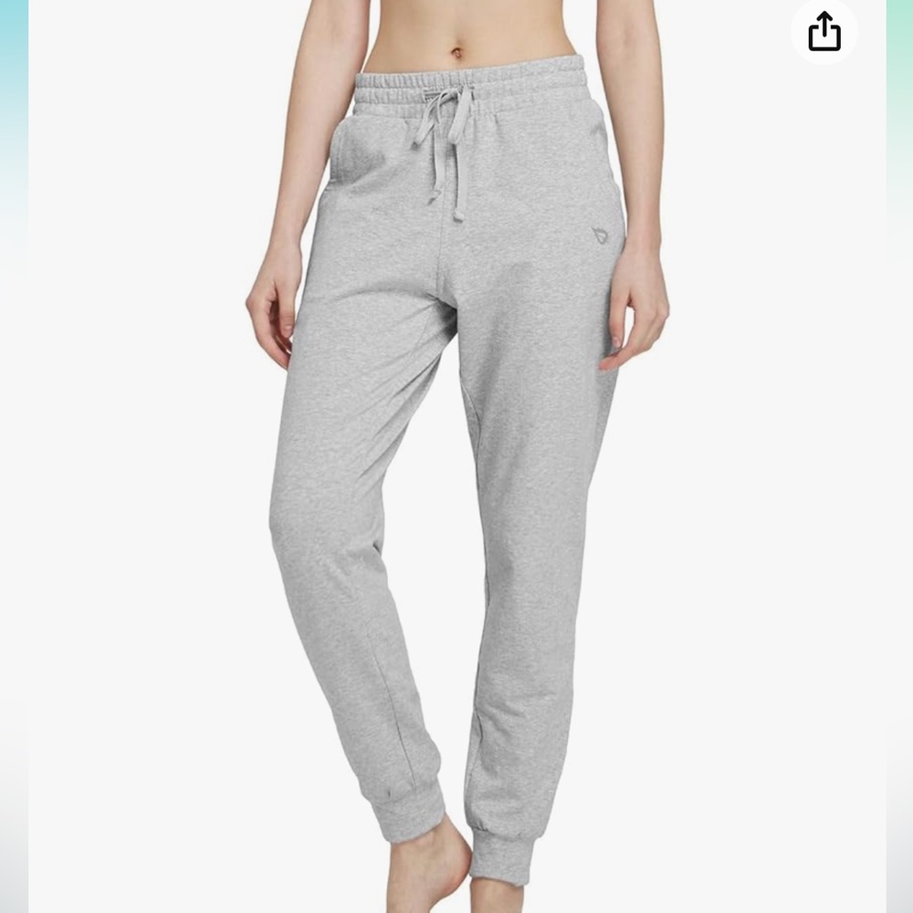 BALEAF Womens Sweatpants Cotton Joggers with Pockets Lounge Gray